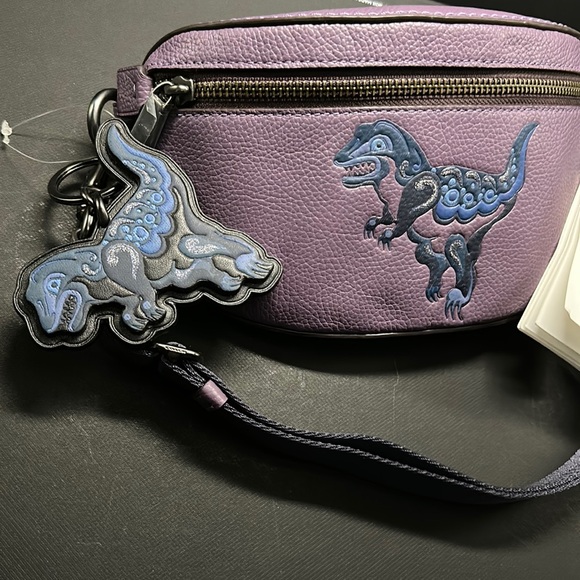 Coach X Zhu Jingyi Rexy Dinosaur Keychain Belt bag Fanny Crossbody Leather Purse - Picture 8 of 12